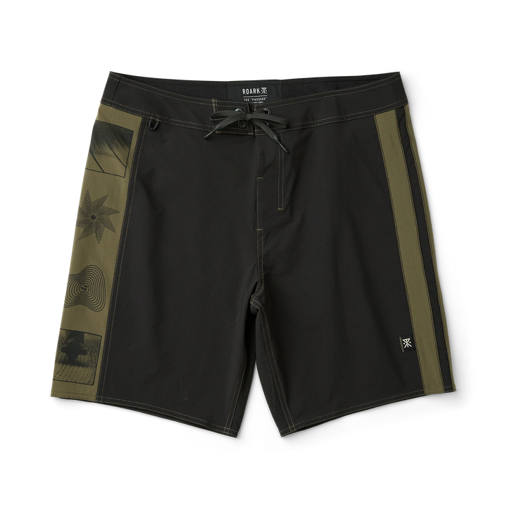 Roark Men's Passage Panel 18.5" Boardshorts - Black 2 - Sun Diego Boardshop