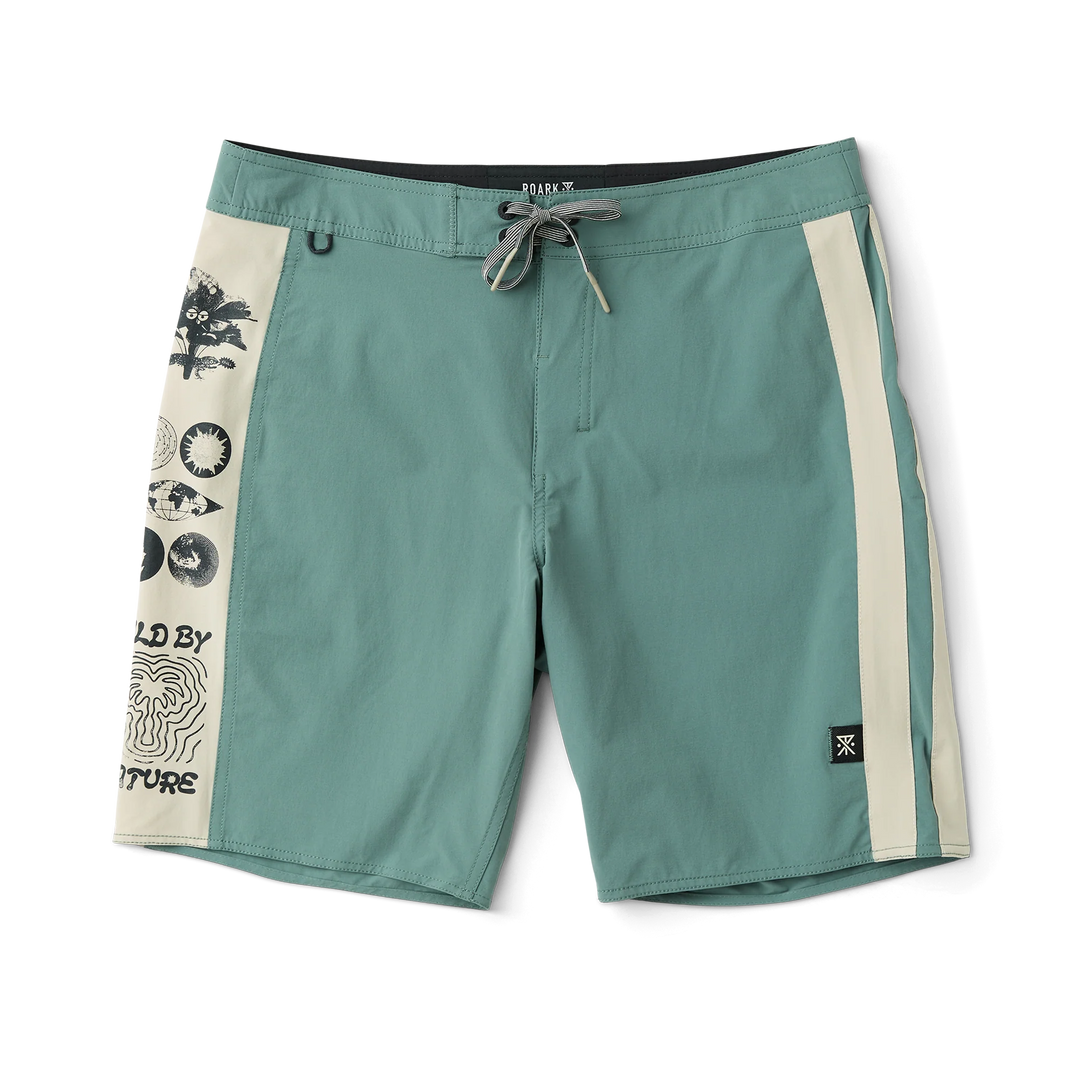 Roark Men's Passage Panel 18.5" Boardshorts - Slate Green - Sun Diego Boardshop