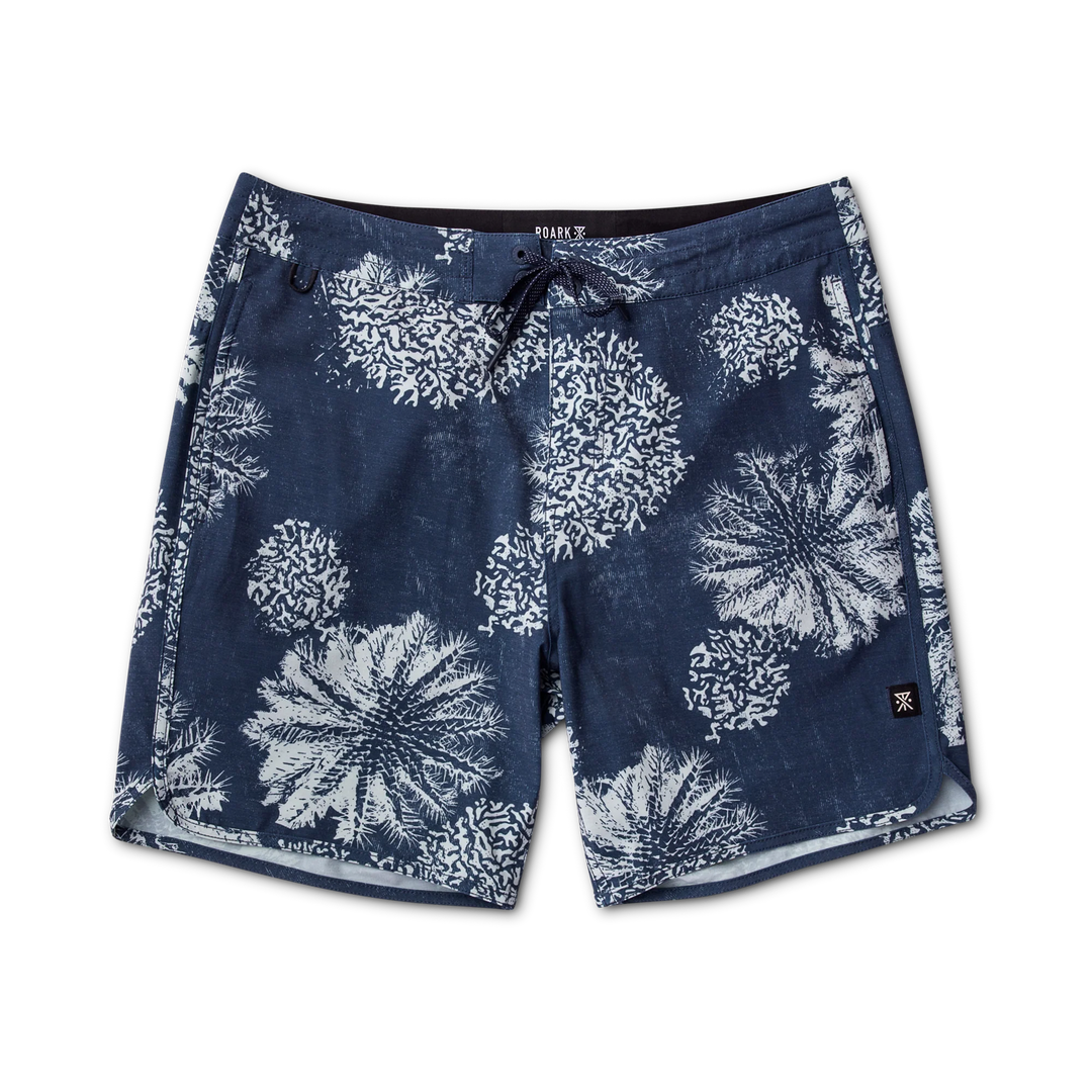 Roark Men's Chiller Scallop 17" Boardshorts - Navy - Sun Diego Boardshop