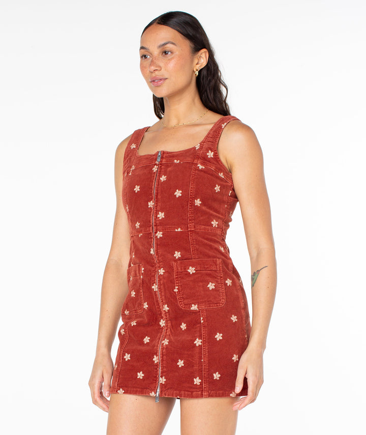 Roxy Sami Embroidered Dress - Cinnabar