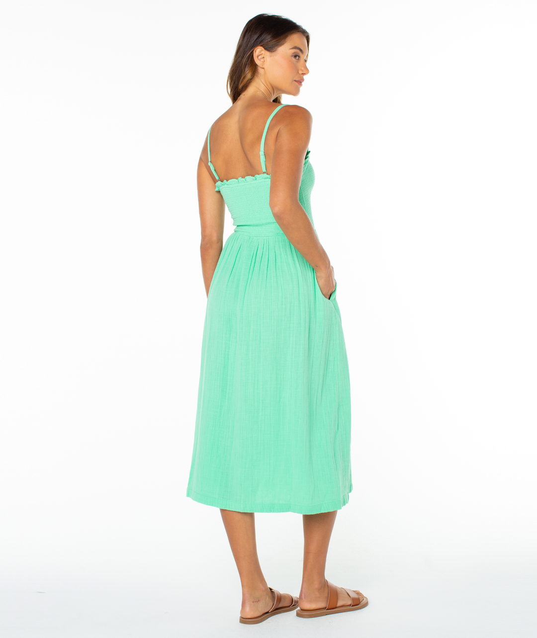Roxy Women's Downriver Midi Dress - Spring Bud Solid - Sun Diego Boardshop