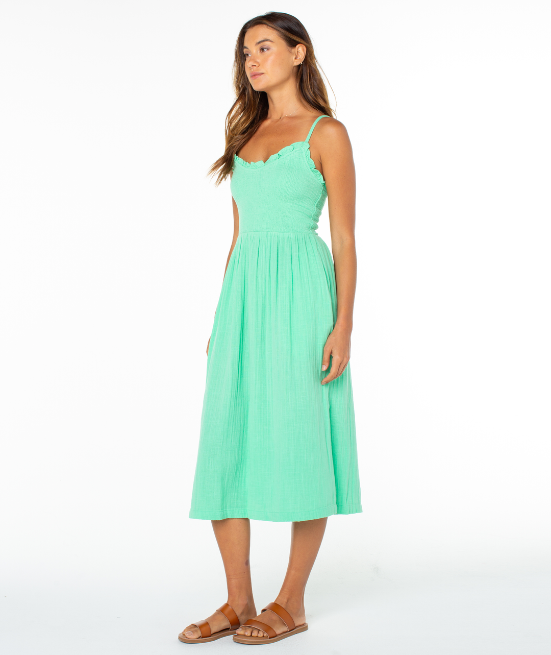 Roxy Women's Downriver Midi Dress - Spring Bud Solid - Sun Diego Boardshop