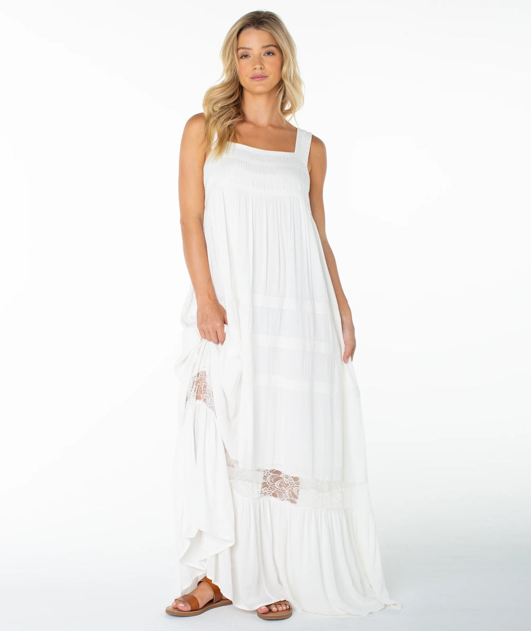 Roxy Women's Summer Wind Maxi Dress - Coconut Milk Solid - Sun Diego Boardshop