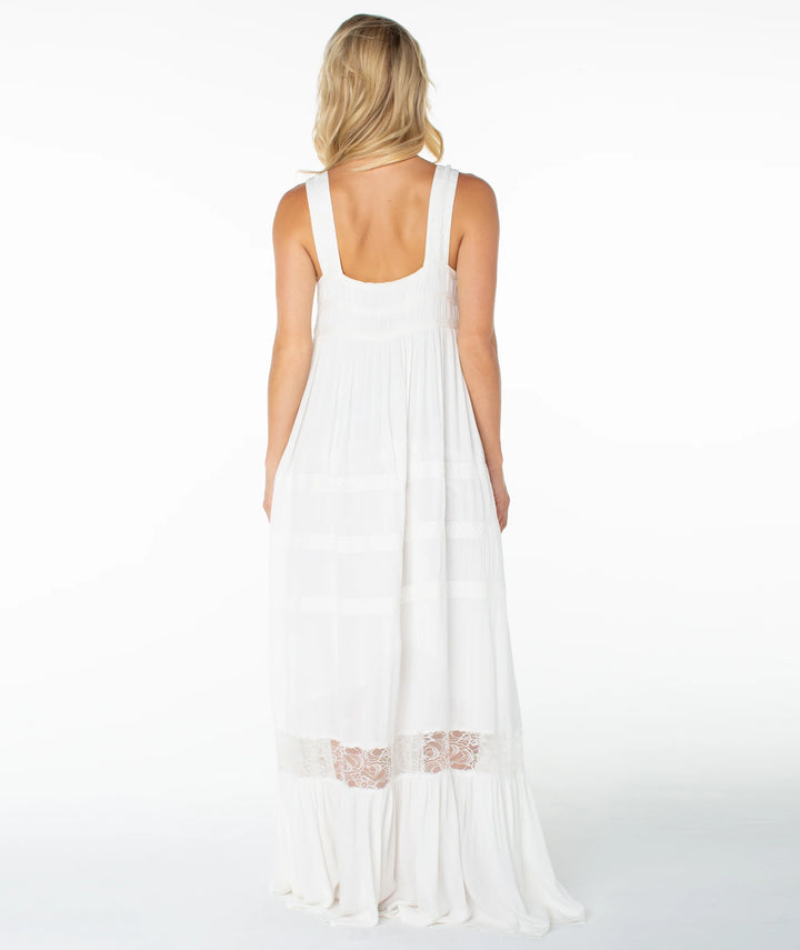Roxy Women's Summer Wind Maxi Dress - Coconut Milk Solid - Sun Diego Boardshop