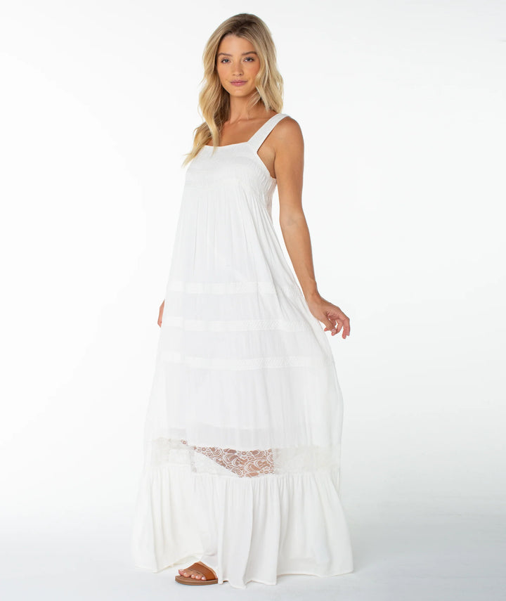 Roxy Women's Summer Wind Maxi Dress - Coconut Milk Solid - Sun Diego Boardshop