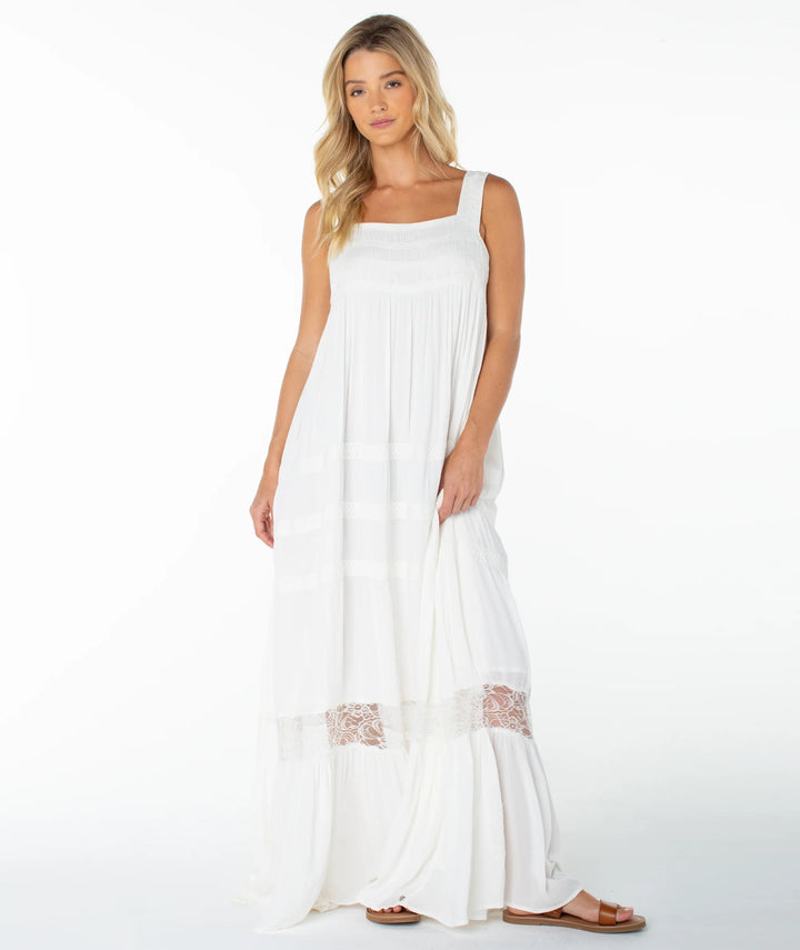 Roxy Women's Summer Wind Maxi Dress - Coconut Milk Solid - Sun Diego Boardshop