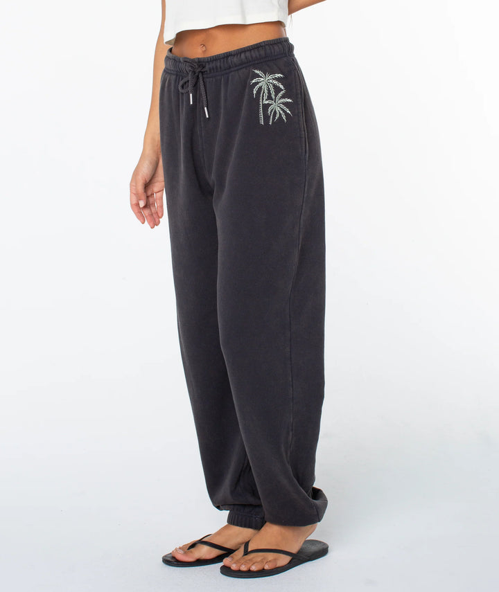 Roxy Women's Maile Pant - Phantom Palm Tree Resort - Sun Diego Boardshop