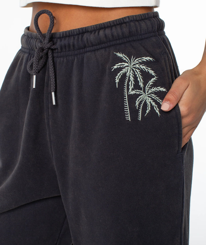 Roxy Women's Maile Pant - Phantom Palm Tree Resort - Sun Diego Boardshop