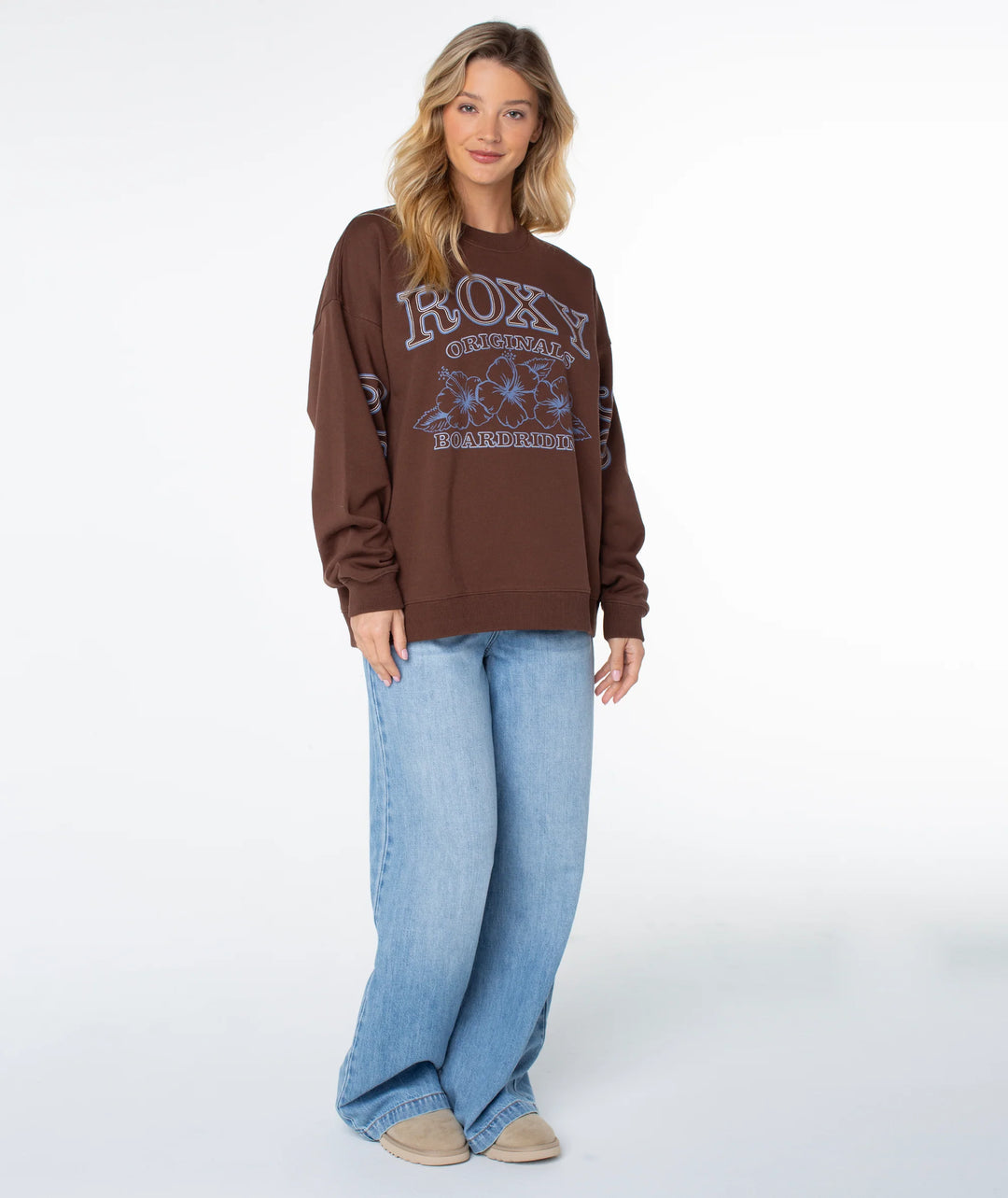 Roxy Women's Line Up Crew Top - Chestnut Roxy Originals - Sun Diego Boardshop