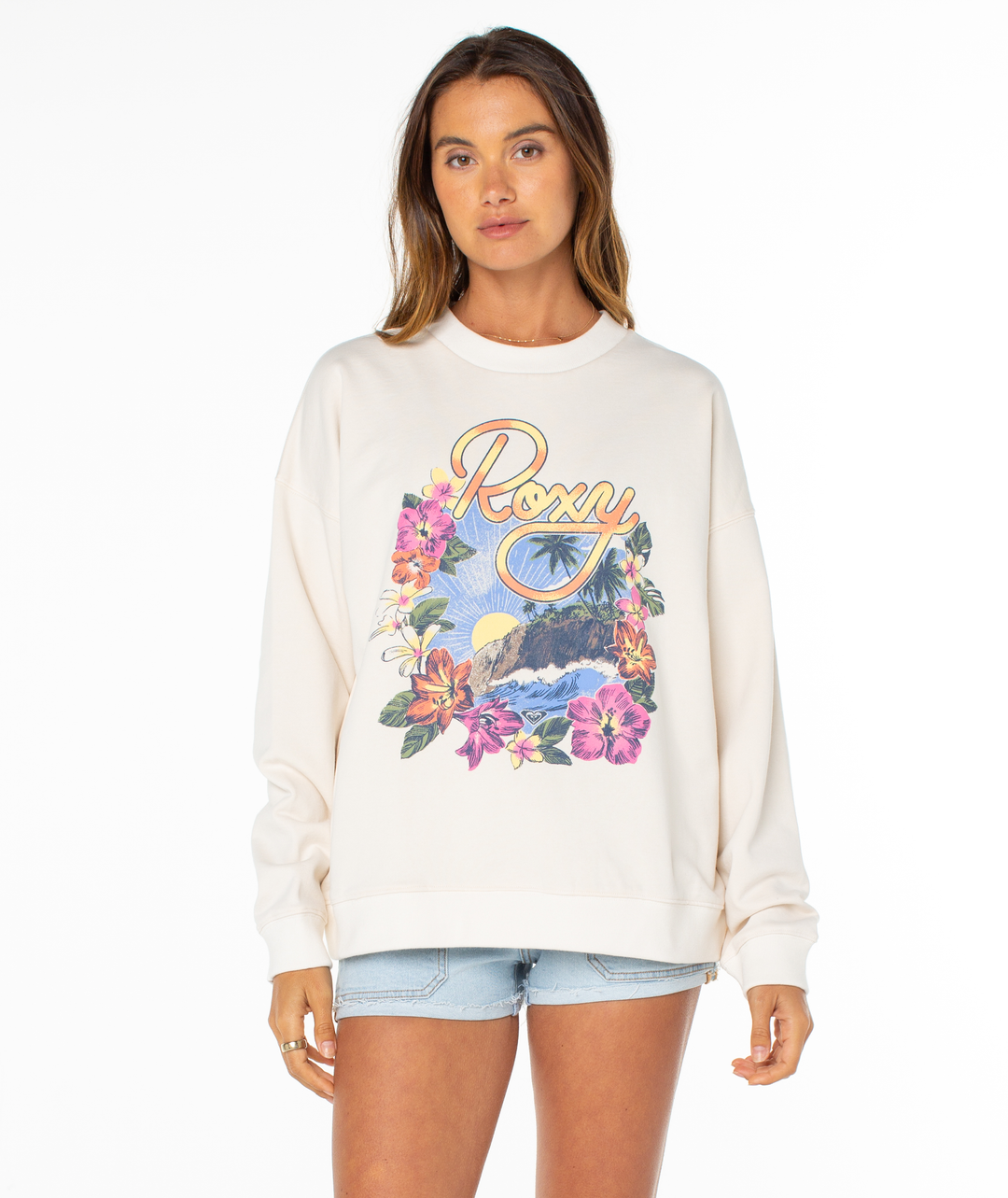 Roxy Women's Lineup Oversized Crew - Dew - Sun Diego Boardshop