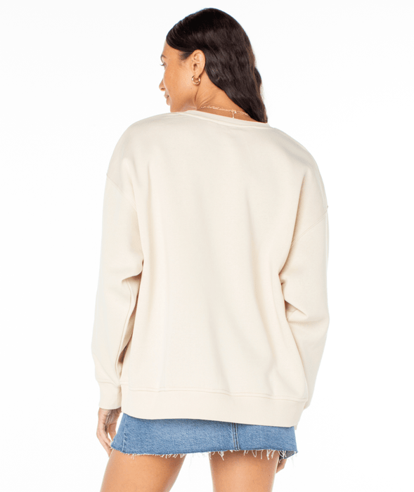 Roxy Morning Hike Sweatshirt - PARCHMENT - Sun Diego Boardshop