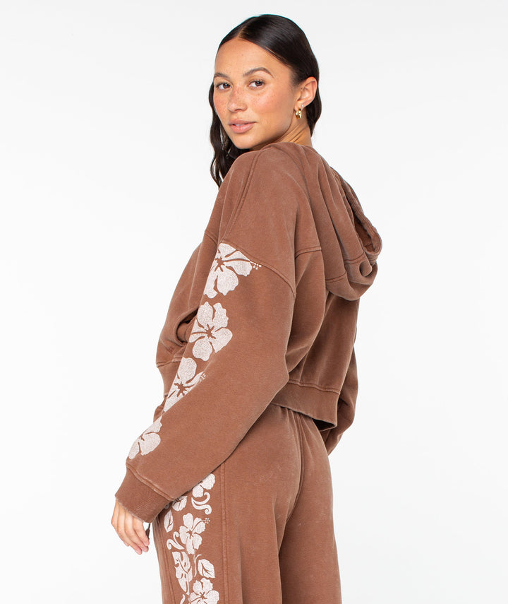 Roxy Fringing Reefs Hoodie - Tiramisu Fringing Reefs