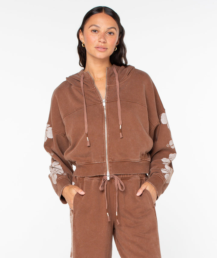 Roxy Fringing Reefs Hoodie - Tiramisu Fringing Reefs