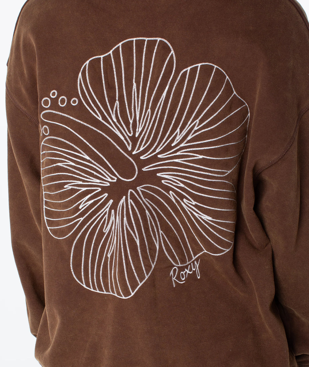 Roxy Women's Wailea Hoodie - Chestnut Stitched Hibiscus - Sun Diego Boardshop