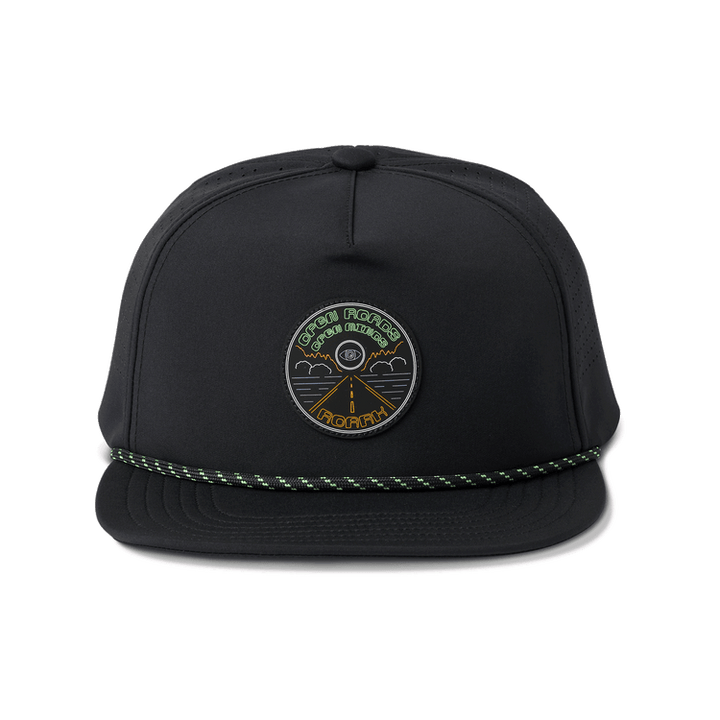 ROARK Hybro Strapback Hat - BLACK/OPEN ROADS - Sun Diego Boardshop