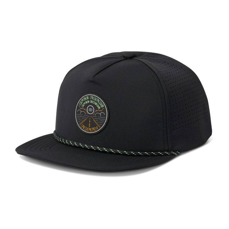 ROARK Hybro Strapback Hat - BLACK/OPEN ROADS - Sun Diego Boardshop