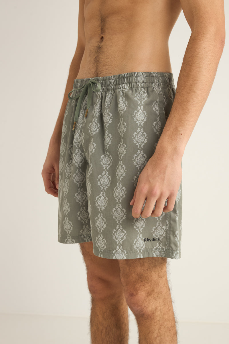Rhythm Ornate Stripe Beach Short - Olive - Sun Diego Boardshop