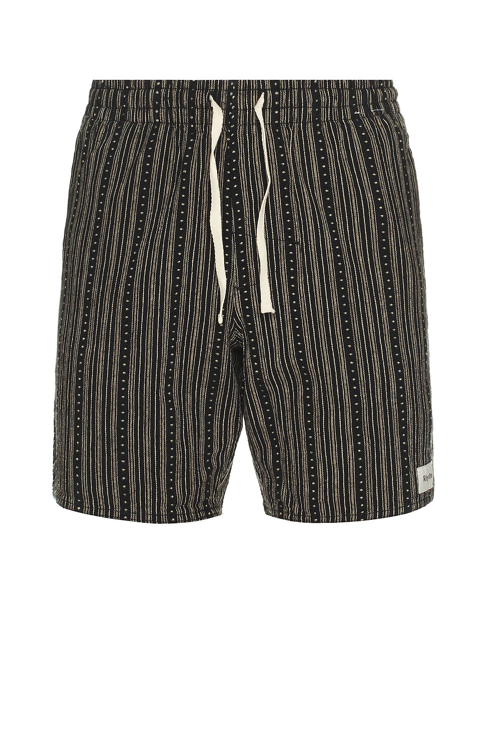 Rhythm Jacquard Linen Jam Shorts - Black - Sun Diego Boardshop