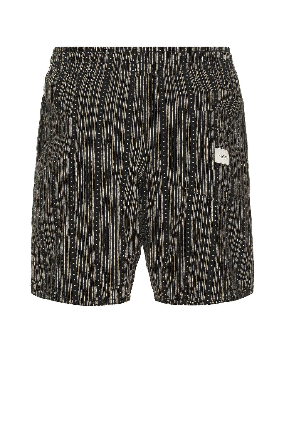 Rhythm Jacquard Linen Jam Shorts - Black - Sun Diego Boardshop