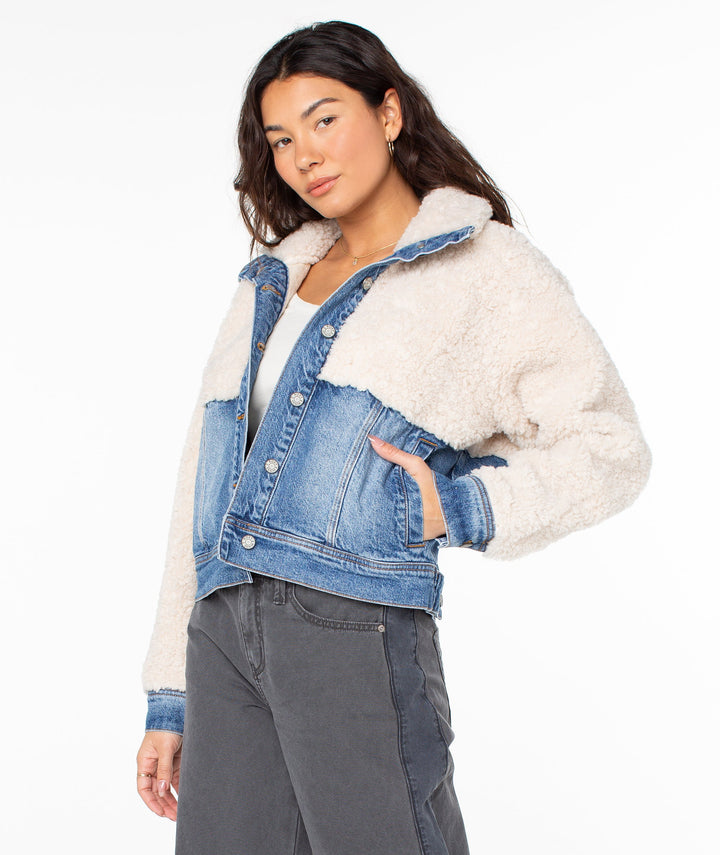 Roxy Surf & Turf Denim Jacket - Parchment Solid