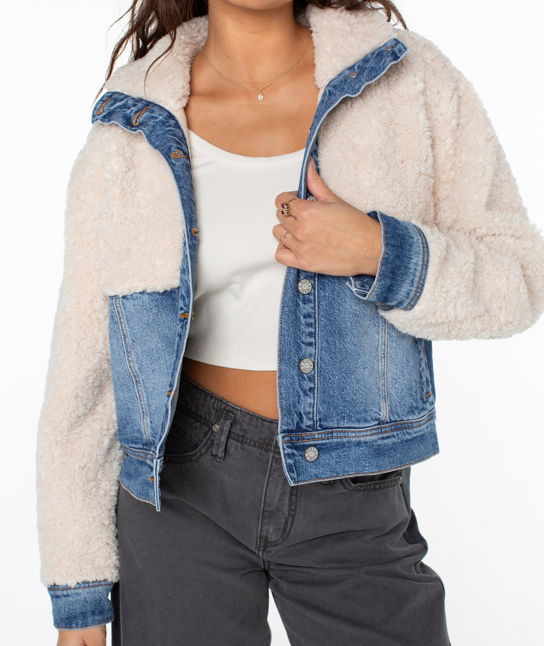 Roxy Surf & Turf Denim Jacket - Parchment Solid