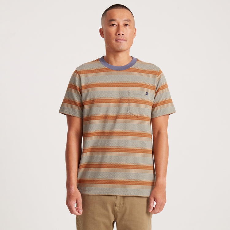 Roark Journey Jacquard Short Sleeve Tee - SAGE - Sun Diego Boardshop