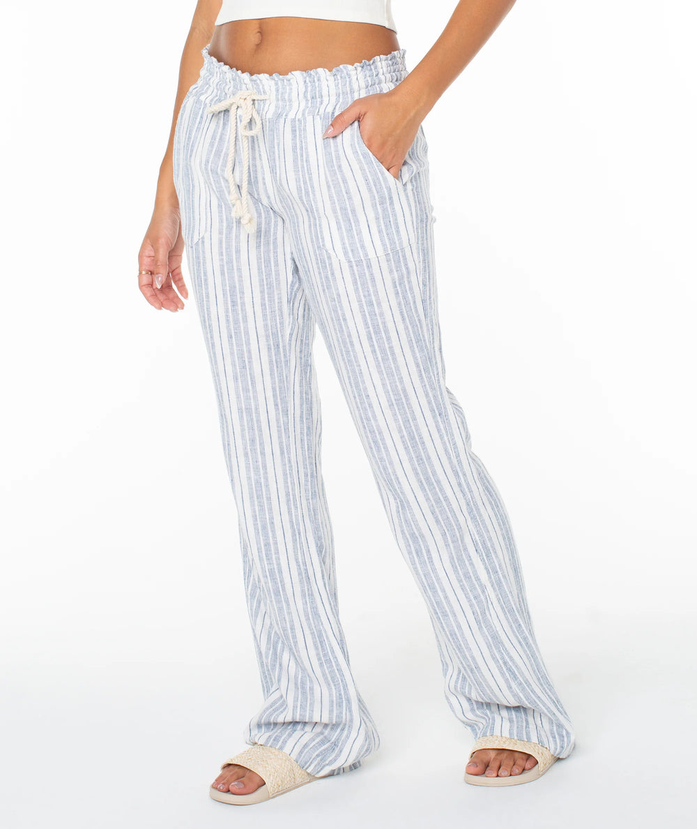 Roxy Women's Oceanside Striped Pant - Blue Horizon Lisbon Stripe - Sun Diego Boardshop
