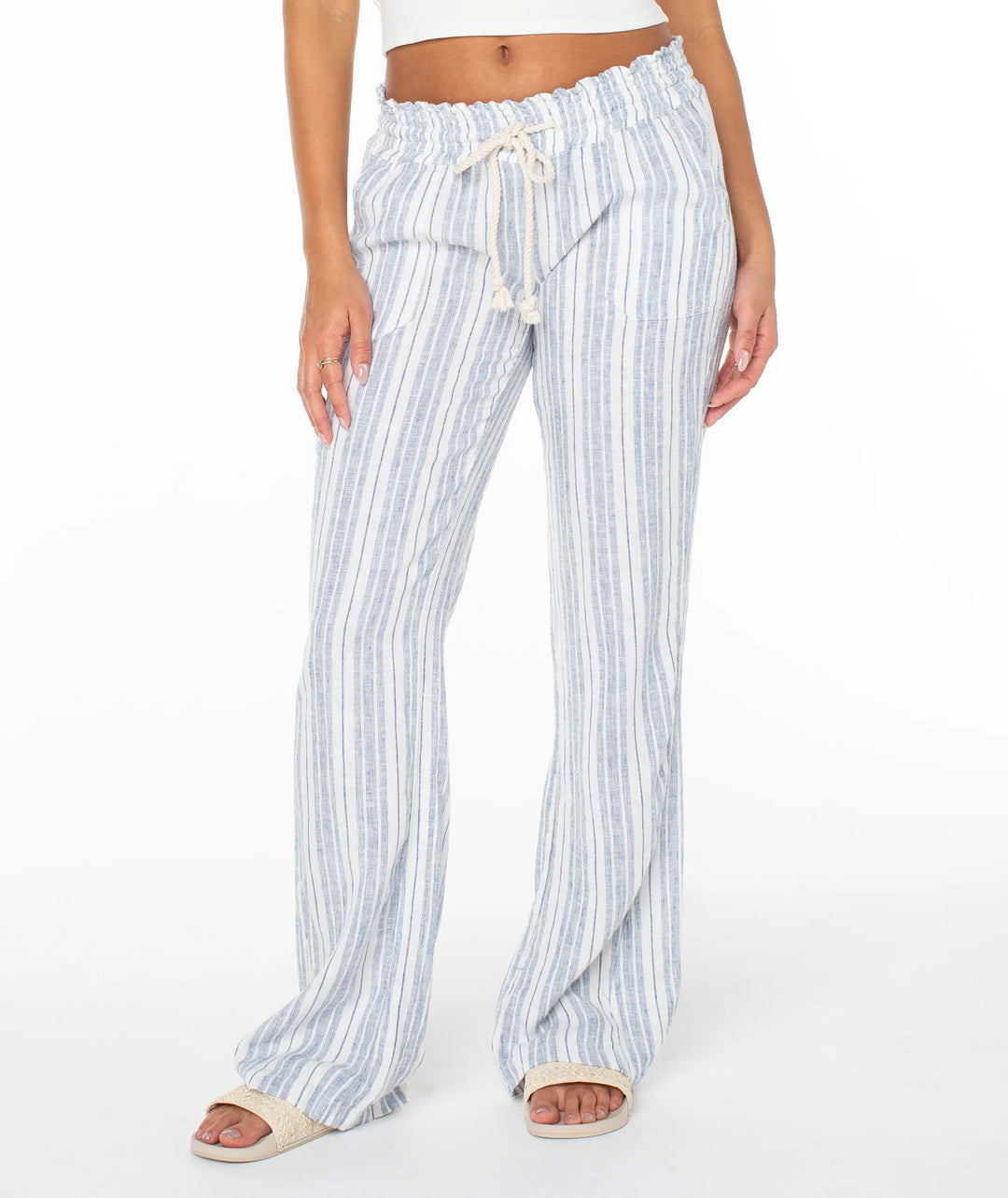 Roxy Women's Oceanside Striped Pant - Blue Horizon Lisbon Stripe - Sun Diego Boardshop