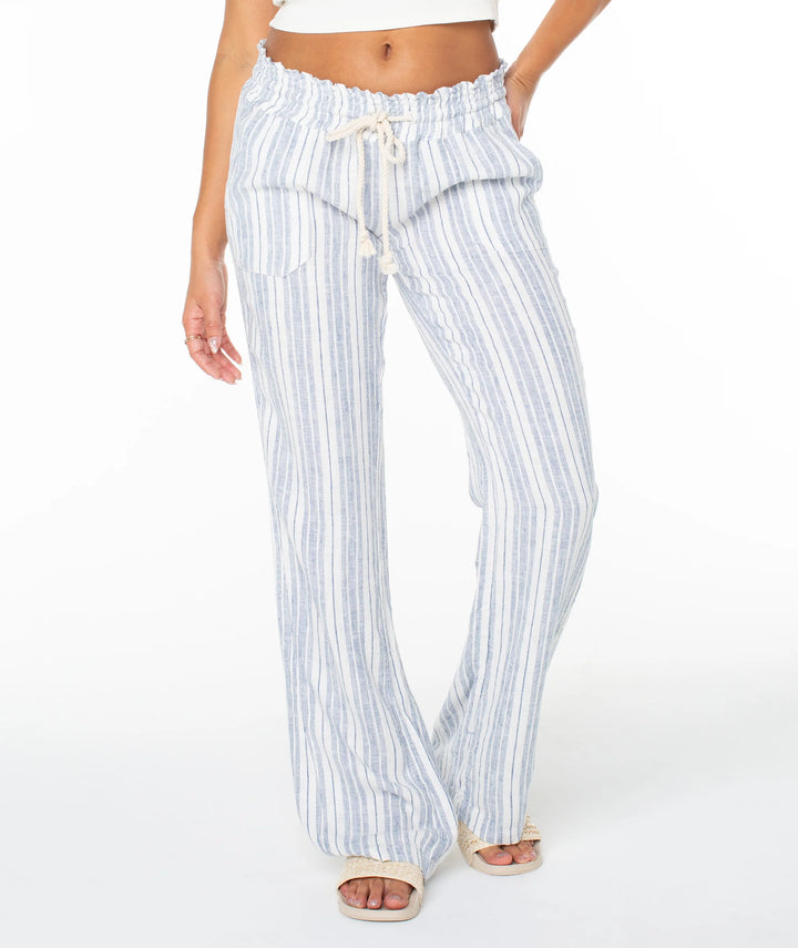 Roxy Women's Oceanside Striped Pant - Blue Horizon Lisbon Stripe - Sun Diego Boardshop