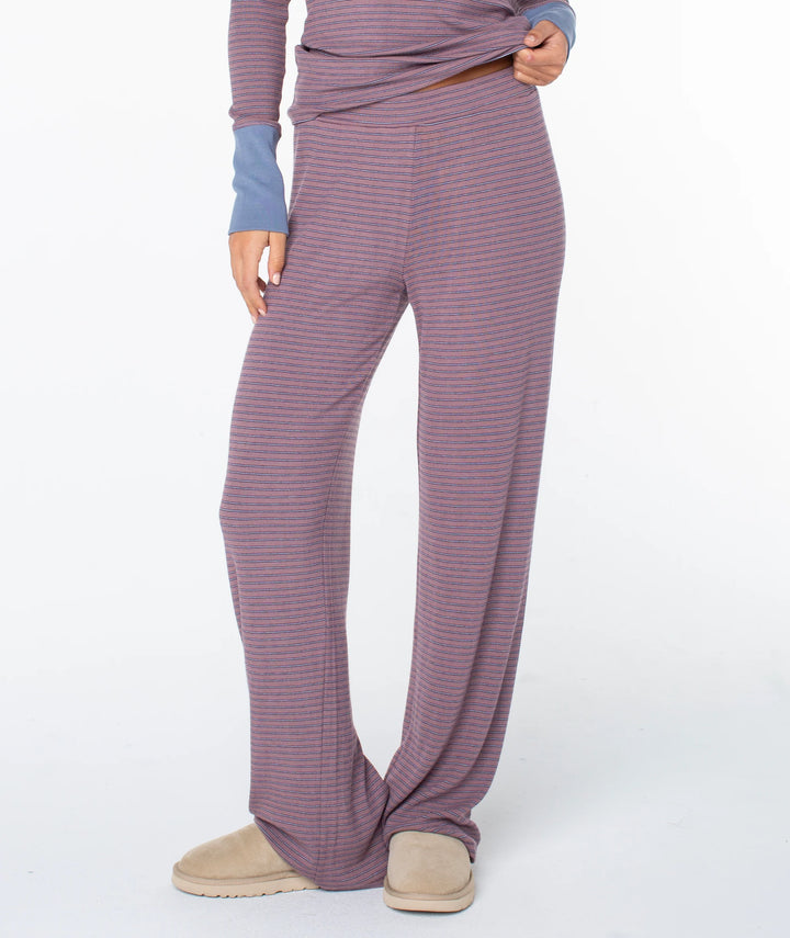 Roxy Women's Summer Fling Rib Pant 2 - Twilight Mauve Pinstripe - Sun Diego Boardshop