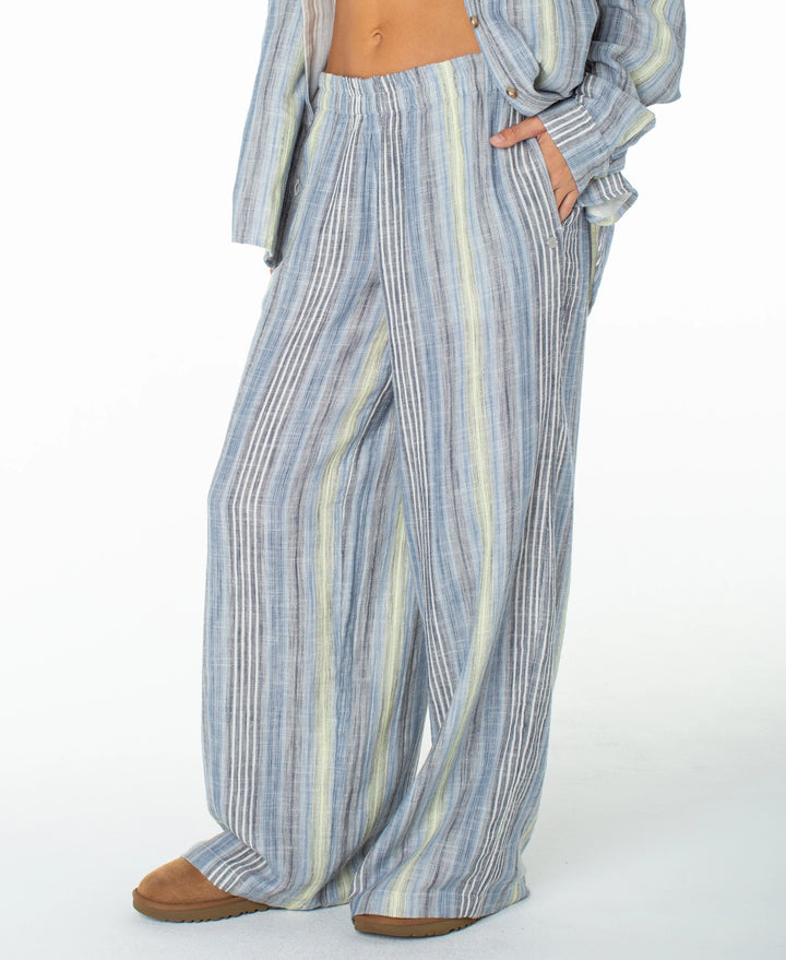 Roxy Women's Offshore Pant - Mood Indigo Coastline Stripe - Sun Diego Boardshop