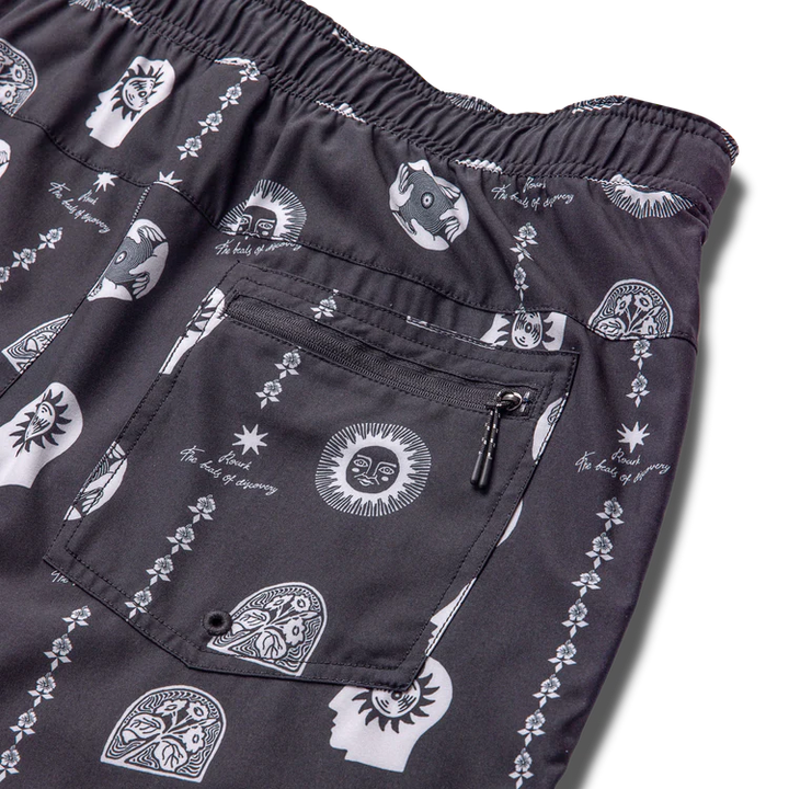 Roark Men's Serrano 7" Active Stretch Shorts - Black Print - Sun Diego Boardshop