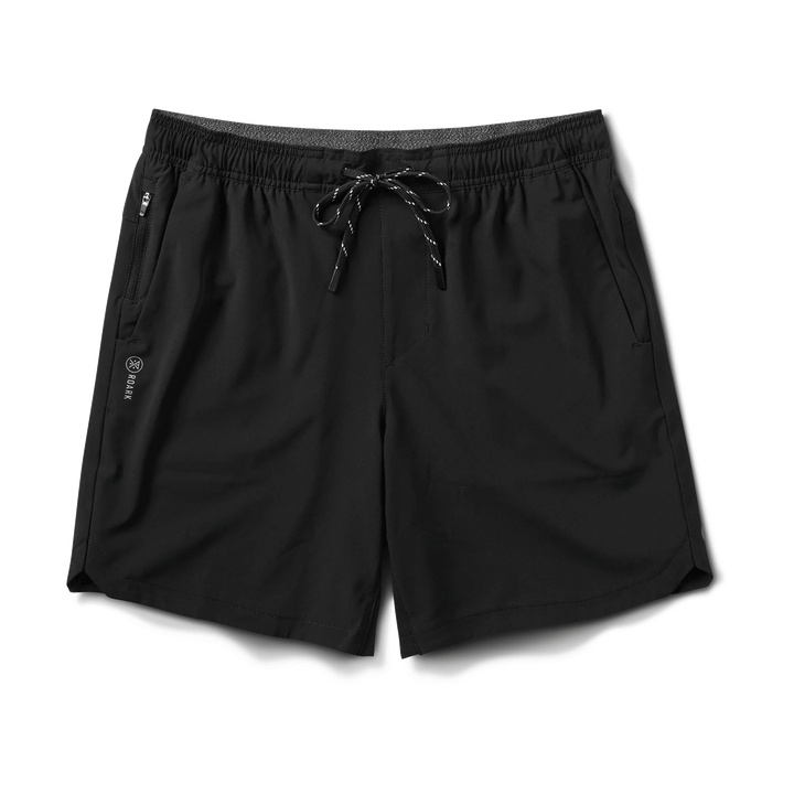 Roark Mens Serrano 7 Active Stretch Shorts Black Print - Sun Diego Boardshop