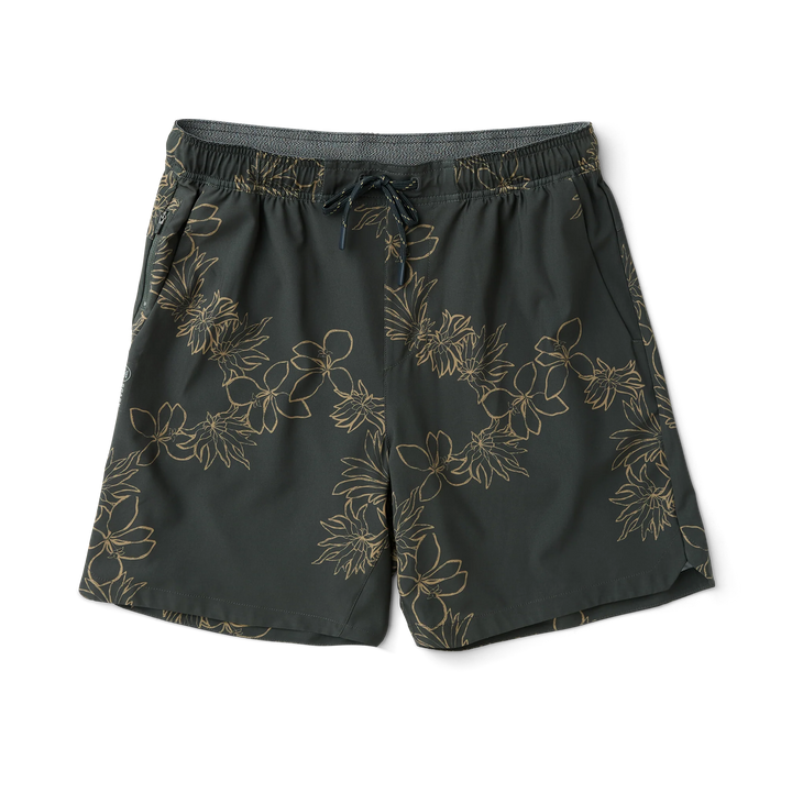 Roark Men's Serrano 7" Active Stretch Shorts - Onyx Floral - Sun Diego Boardshop