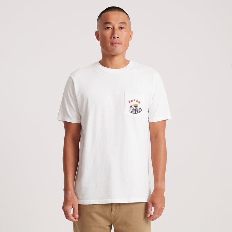 Roark Moto Pocket Premium Tee - Off White - Sun Diego Boardshop