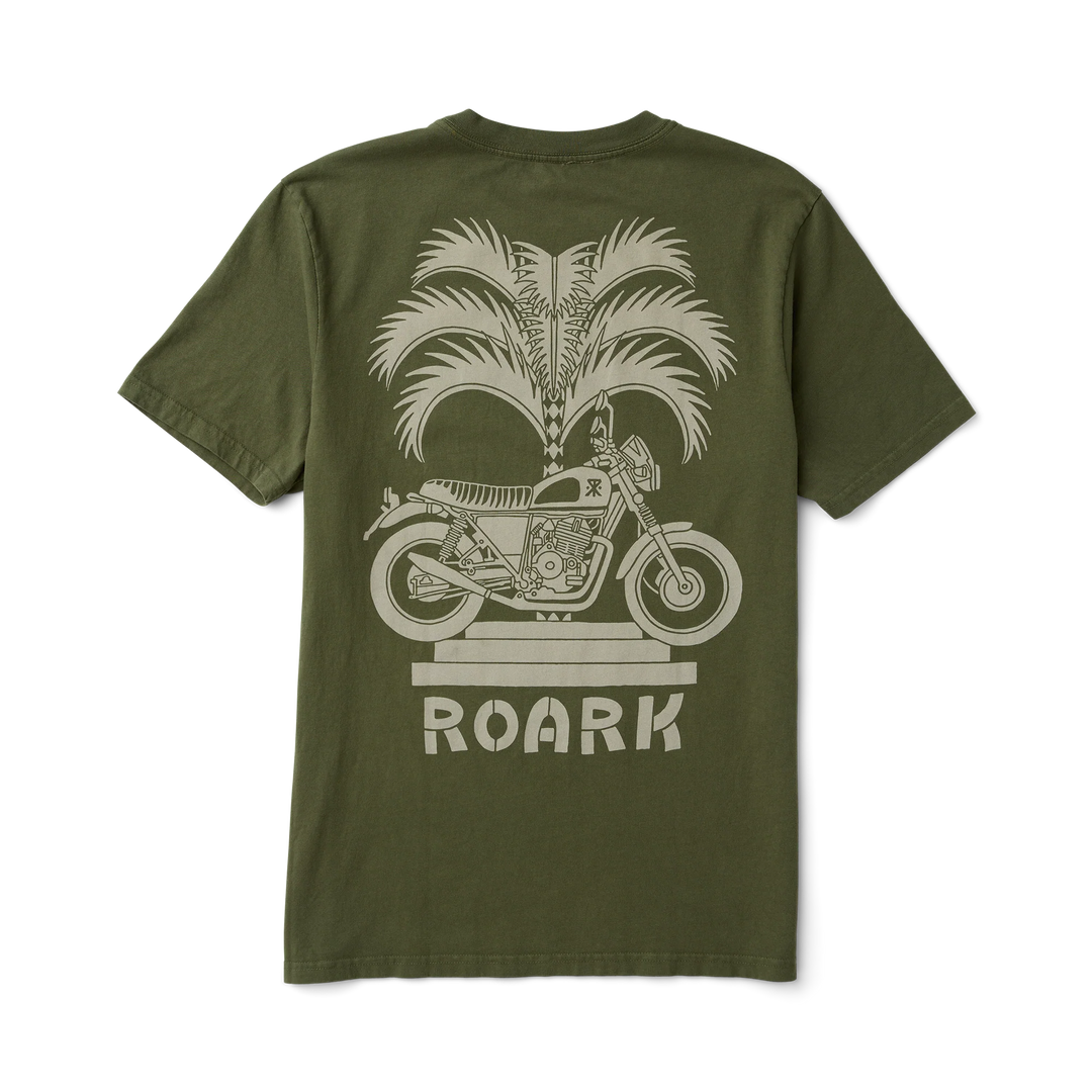 Roark Men's Moto Palm Premium Tee - Military - Sun Diego Boardshop