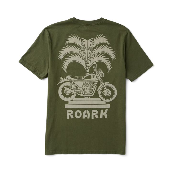 Roark Men's Moto Palm Premium Tee - Military - Sun Diego Boardshop