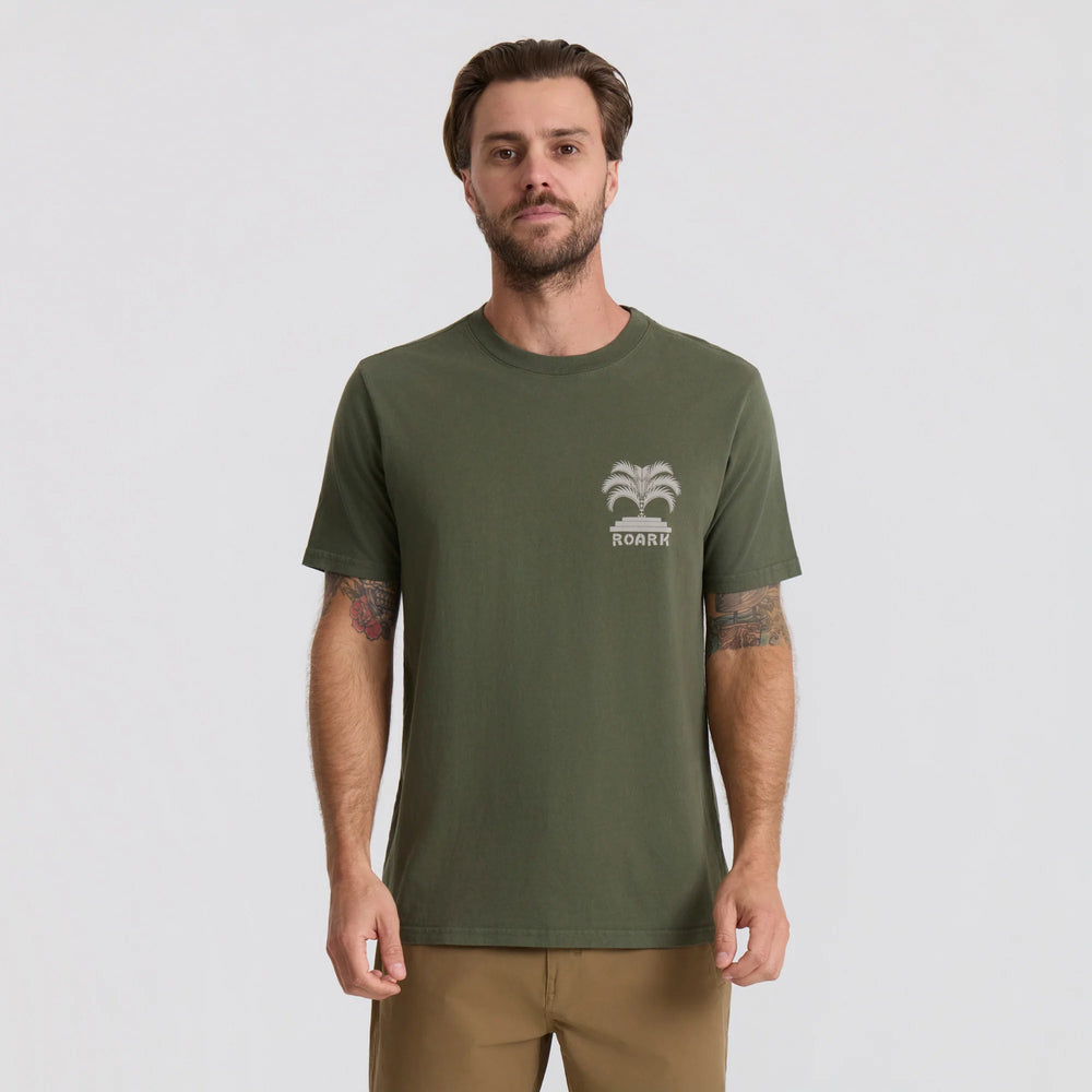 Roark Men's Moto Palm Premium Tee - Military - Sun Diego Boardshop