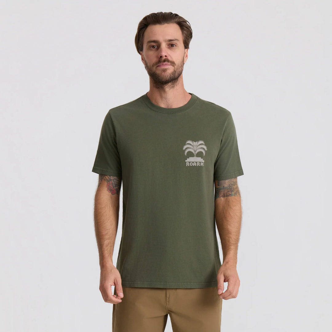 Roark Men's Moto Palm Premium Tee - Military - Sun Diego Boardshop