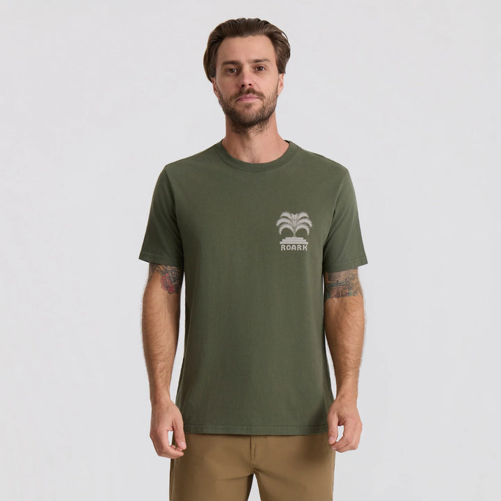 Roark Men's Moto Palm Premium Tee - Military - Sun Diego Boardshop