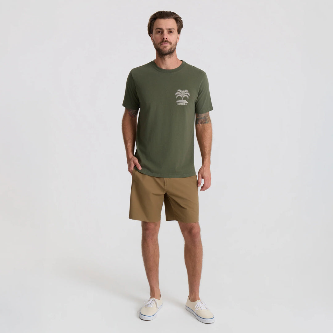 Roark Men's Moto Palm Premium Tee - Military - Sun Diego Boardshop