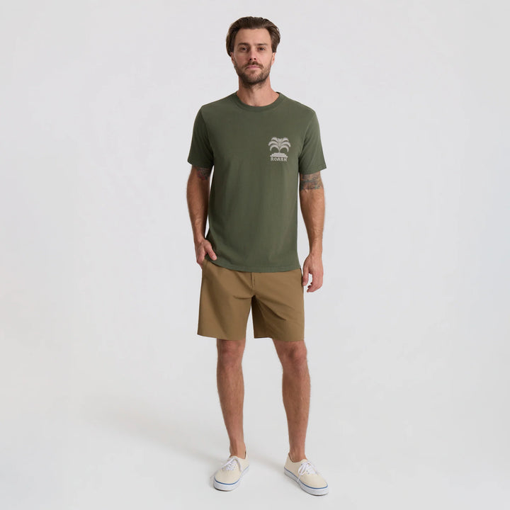 Roark Men's Moto Palm Premium Tee - Military - Sun Diego Boardshop