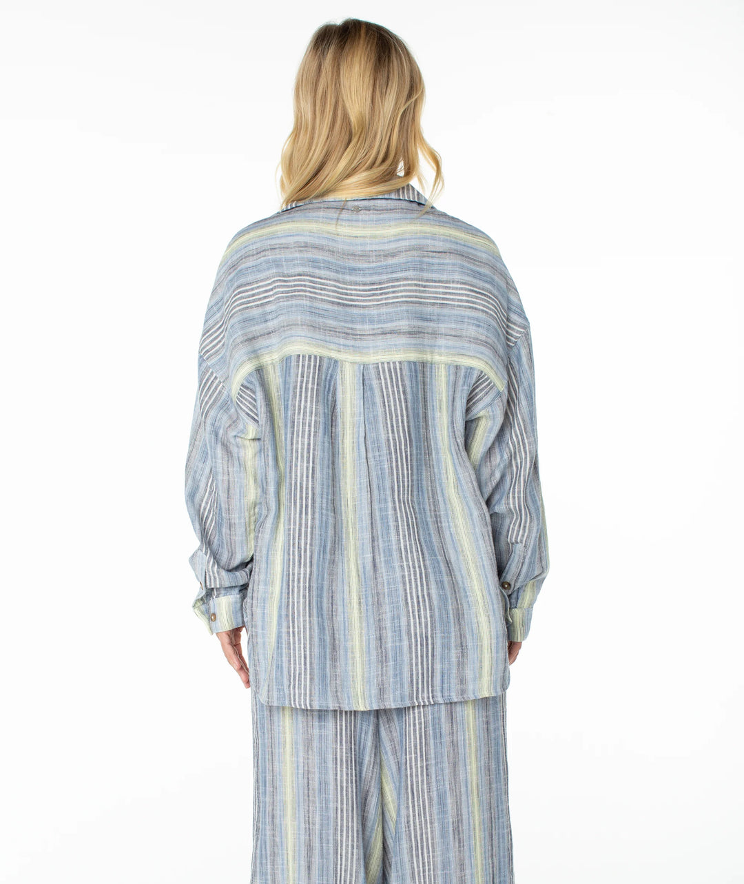 Roxy Women's Lets Get Away Button Down Top - Mood Indigo Coastline Stripe - Sun Diego Boardshop
