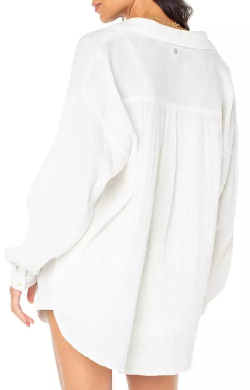 Roxy Morning Time Long Sleeve Top - EGRET SOLID - Sun Diego Boardshop