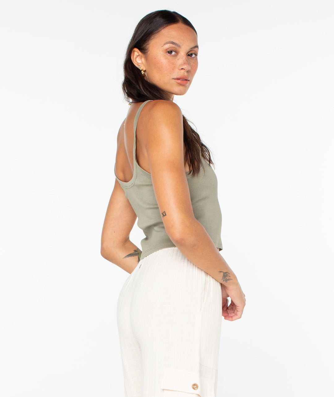 Roxy Women's Wanderlust Tank - Vetiver Solid - Sun Diego Boardshop