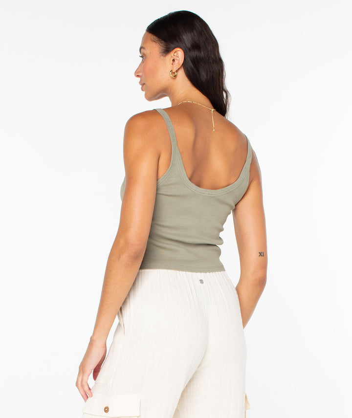Roxy Women's Wanderlust Tank - Vetiver Solid - Sun Diego Boardshop