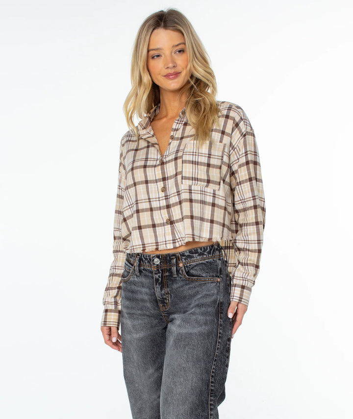 Roxy Women's Rockford Top - Pebble Tartan Plaid - Sun Diego Boardshop