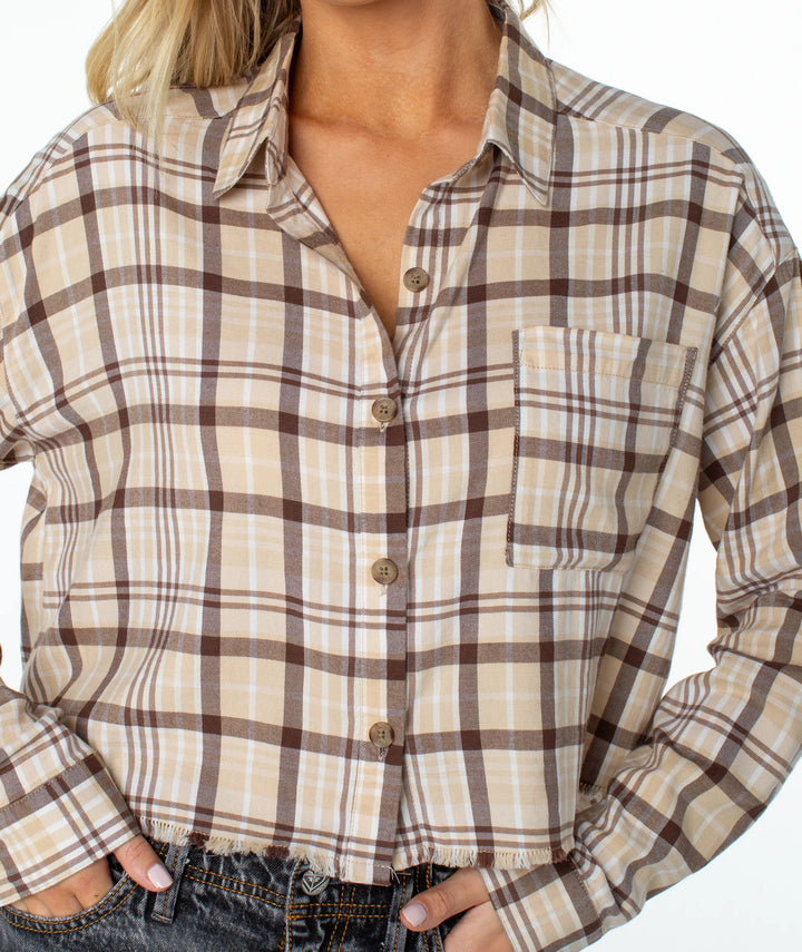 Roxy Women's Rockford Top - Pebble Tartan Plaid - Sun Diego Boardshop