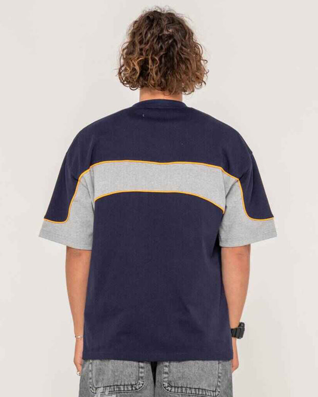 Rusty Kinetic Short Sleeve Heavy T-Shirt - Navy Blue - Sun Diego Boardshop
