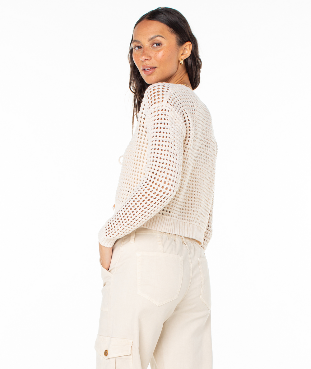 Roxy Ivy Cardigan Sweater - Parchment Pink Champagne Marl - Sun Diego Boardshop